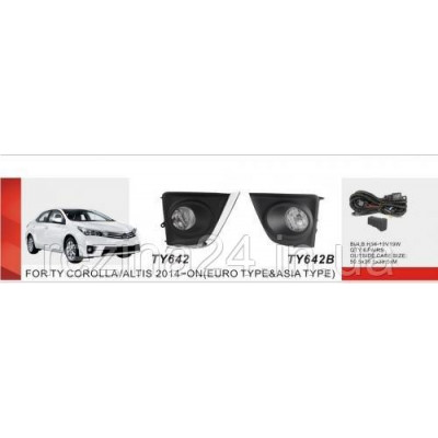 Противотуманные фары Vitol TY-642W Toyota Corolla 2013-16