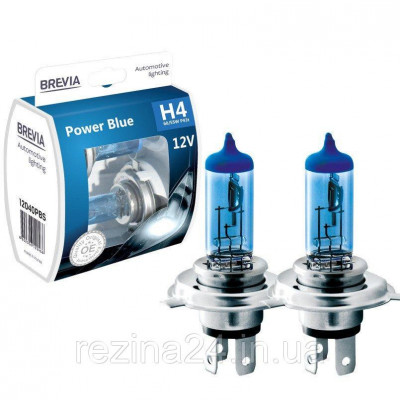 Комплект галогенных ламп Brevia H4 Power Blue 12040PBS