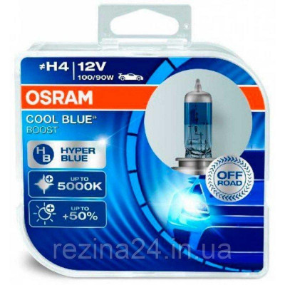 Комплект галогенных ламп OSRAM Cool Blue Boost PLUS 62193CBB-HCB H4 100/90W 12V P43T