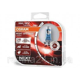 Комплект галогенних ламп OSRAM Night Breaker LASER NG 64193NL-HCB H4 60/55W P43T 12V