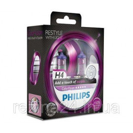 Комплект галогенних ламп Philips ColorVision Purple 12342CVPPS2 H4