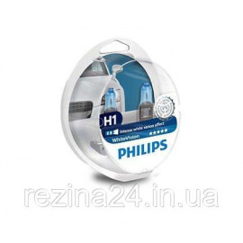 Комплект галогенных ламп Philips WhiteVision 12258WHVSM H1 4300K +60%