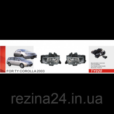 Противотуманные фары Vitol TY-020 Toyota Corolla 2003 эл.проводка