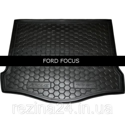 Коврик в багажник Avto Gumm для Ford Focus 3 Hatchback 2011- (с докаткой)