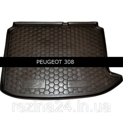 Килимок в багажник Avto Gumm для Peugeot 308 Hatchback 2008-