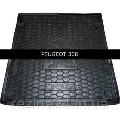 Килимок в багажник Avto Gumm для Peugeot 308 2013-