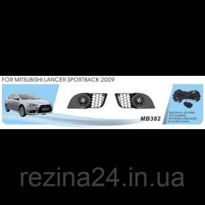 Противотуманные фары Vitol MB-382 Mitsubishi Lancer Sportback/Evolution X/2009- эл.проводка