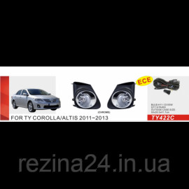 Противотуманные фары Vitol TY-422C-W Toyota Corolla 2010- эл.проводка