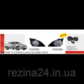 Противотуманные фары Vitol TY-277E2-W Toyota Corolla 2008-10 эл.проводка