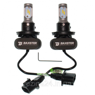 Лампы светодиодные Baxster S1 H4 H/L 6000K 4000Lm (2 шт)