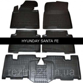 Килимки в салон Avto Gumm 11447 для Hyundai Santa Fe 2014- (7мест)