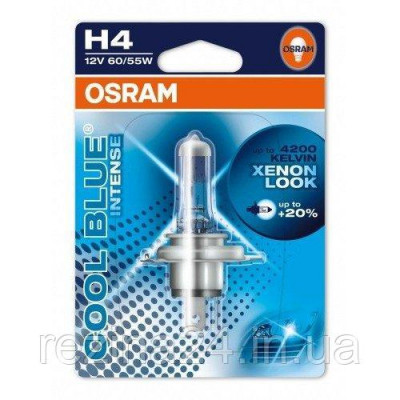 Галогенова лампа Osram Cool Blue Intense 64193CBI-01B-BLI H4 12V 60/55W P43t