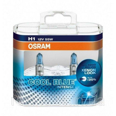 Комплект галогенных ламп Osram Cool Blue Intense 64150CBI-HCB-DUO H1 12V 55W P14.5s Hard DuoPET