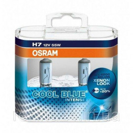 Комплект галогенних ламп Osram Cool Blue Intense 64210CBI-HCB-DUO H7 12V 55W PX26d Hard DuoPET