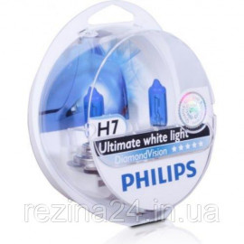 Комплект галогенних ламп Philips Diamond Vision 12972DVS2 H7 12V 55W PX26d