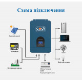 Гібридний інвертор CODI 3500W 24V 80A MPPT