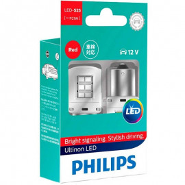 Світлодіодні лампи Philips Ultinon 11498ULRX2 P21W (BA15S) LED 12 X2 Red