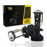 Комплект светодиодных линз HeadLight Y6D BI-LED H4 25 / 35W mini