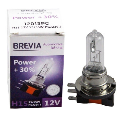 Галогенна лампа Brevia H15 Power 12015PC 12V