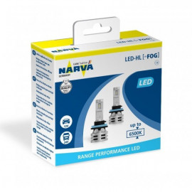 Світлодіодні лампи Narva RPL Range Performance 18036 LED FOG H8/H11/H16 12/24v 6500K X2 24W PGJ19-2