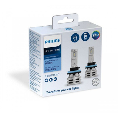 Світлодіодні лампи Philips Ultinon Essential G2 11362UE2X2 H11 24W 12-24V 6500K