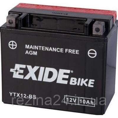 Акумулятор Exide 12V 10AH/180A (YTX12-BS)