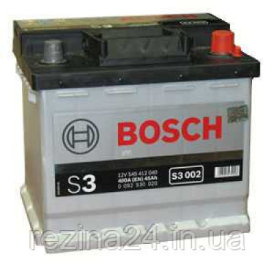 Акумулятор Bosch S3 45AH/400A (S3002)