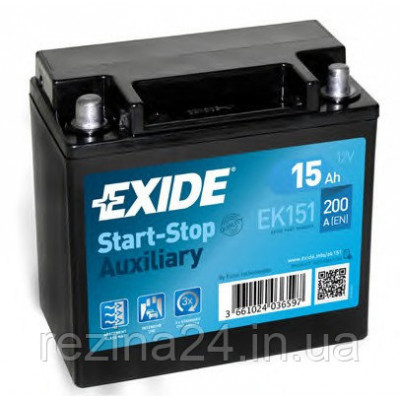 Аккумулятор Exide 15AH/200A (EK151)