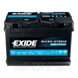 Акумулятор Exide Micro-Hybrid 70AH/760A (EK700)