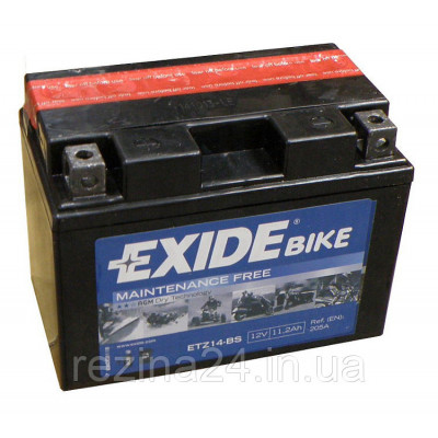 Аккумулятор Exide 12V 11.2AH/205A (ETZ14-BS)