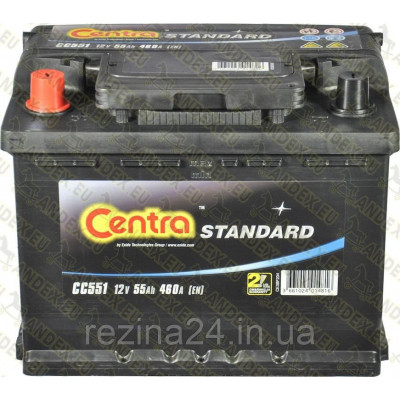 Акумулятор Centra Standart 55AH/460A (CC551)